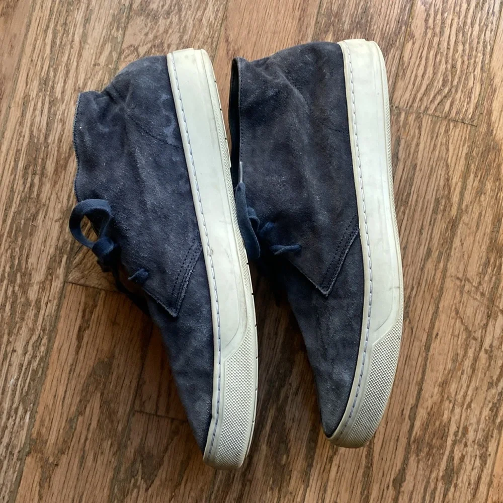 Vince Men's Pietmont Lace Up High Top Sneakers Navy US 11M Euro 45 Ret.$275